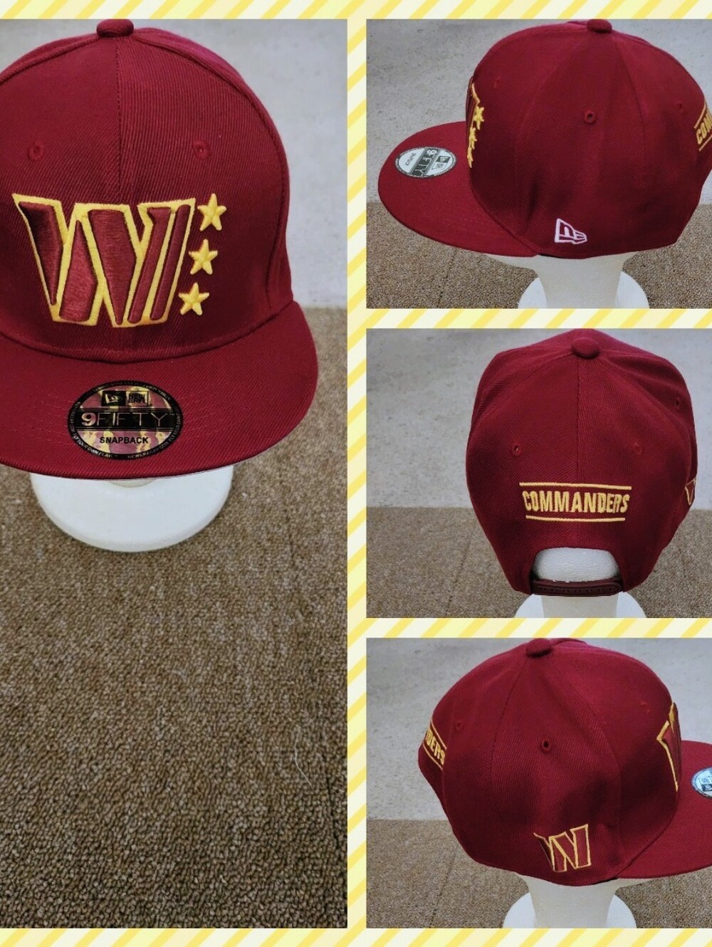 WASHINGTON COMMANDERS NFL FOOTBALL SNAPBACK HAT.